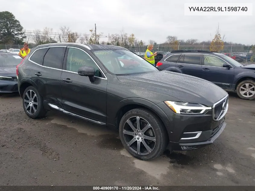 2020 Volvo Xc60 T6 Inscription VIN: YV4A22RL9L1598740 Lot: 40909170