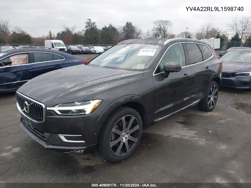 2020 Volvo Xc60 T6 Inscription VIN: YV4A22RL9L1598740 Lot: 40909170