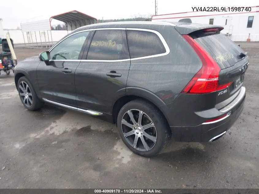 2020 Volvo Xc60 T6 Inscription VIN: YV4A22RL9L1598740 Lot: 40909170