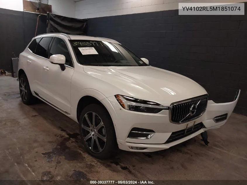 2021 Volvo Xc60 T5 Inscription VIN: YV4102RL5M1851074 Lot: 39337777