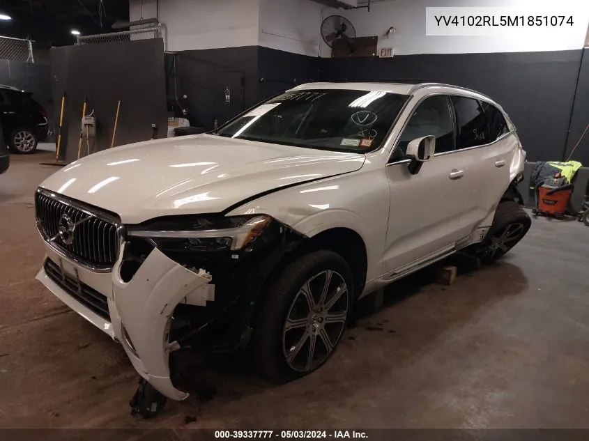 2021 Volvo Xc60 T5 Inscription VIN: YV4102RL5M1851074 Lot: 39337777