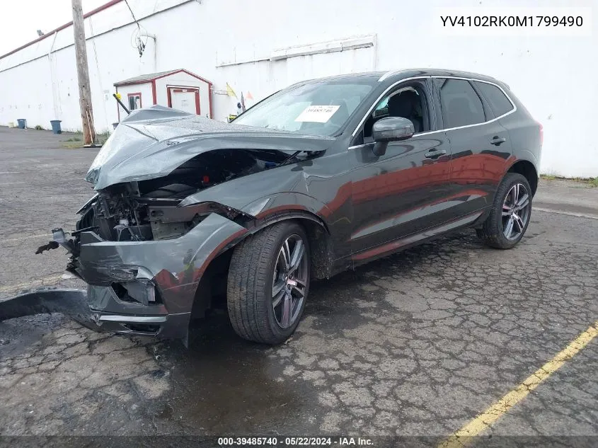 2021 Volvo Xc60 T5 Momentum VIN: YV4102RK0M1799490 Lot: 39485740