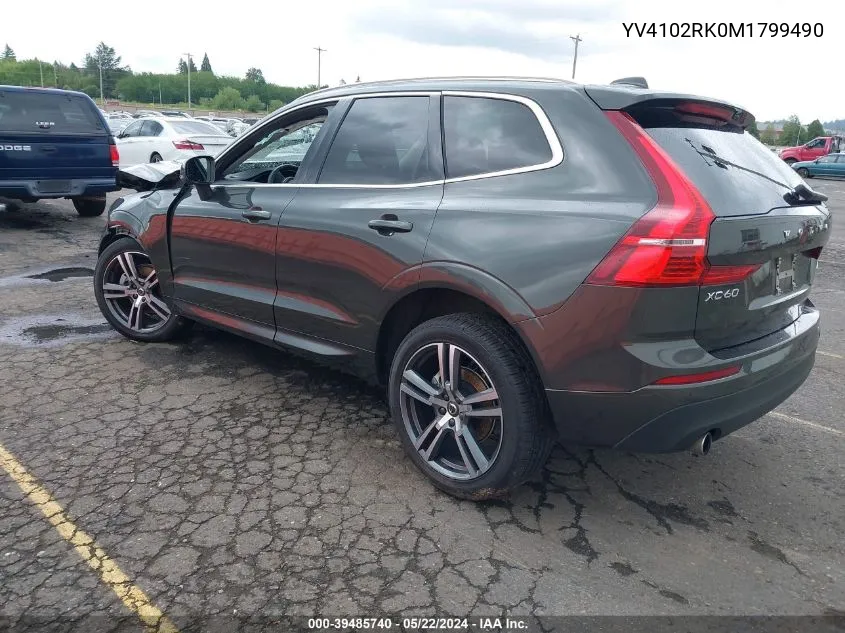 2021 Volvo Xc60 T5 Momentum VIN: YV4102RK0M1799490 Lot: 39485740