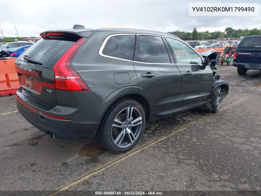 2021 Volvo Xc60 T5 Momentum VIN: YV4102RK0M1799490 Lot: 39485740