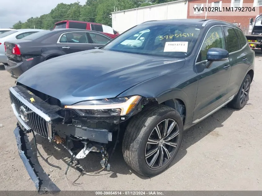 2021 Volvo Xc60 T5 Inscription VIN: YV4102RL1M1792704 Lot: 39854514