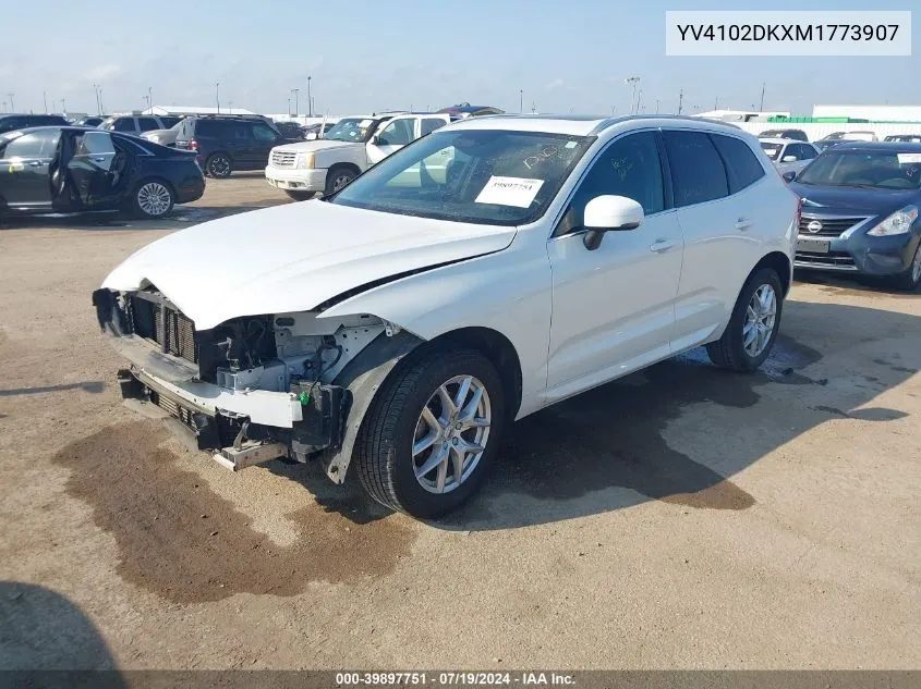 2021 Volvo Xc60 T5 Momentum VIN: YV4102DKXM1773907 Lot: 39897751