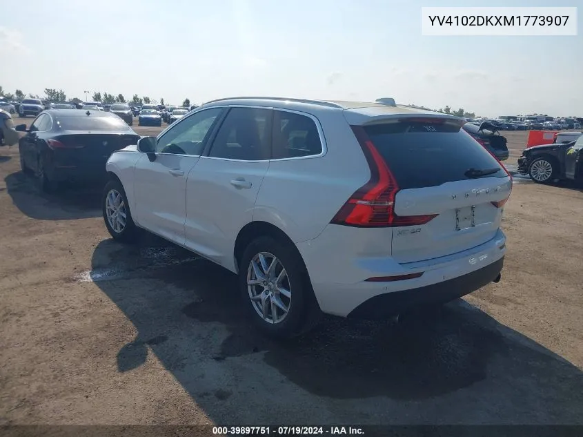 2021 Volvo Xc60 T5 Momentum VIN: YV4102DKXM1773907 Lot: 39897751