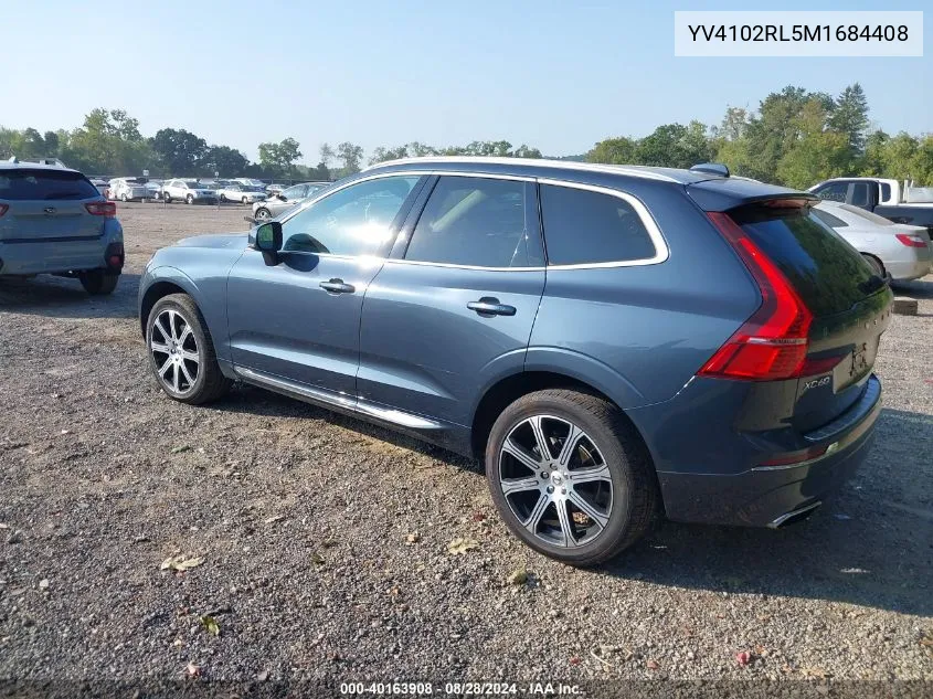 2021 Volvo Xc60 T5 Inscription VIN: YV4102RL5M1684408 Lot: 40163908