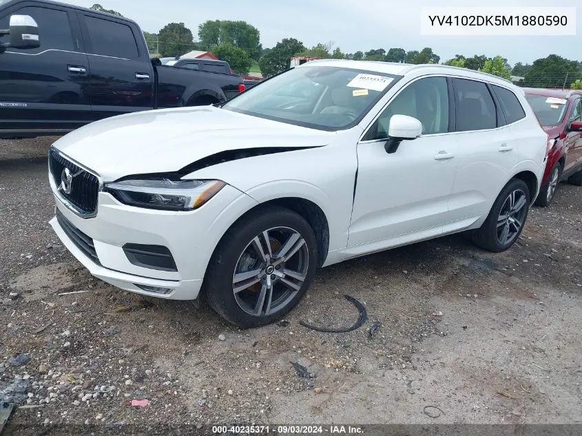 2021 Volvo Xc60 T5 Momentum VIN: YV4102DK5M1880590 Lot: 40235371