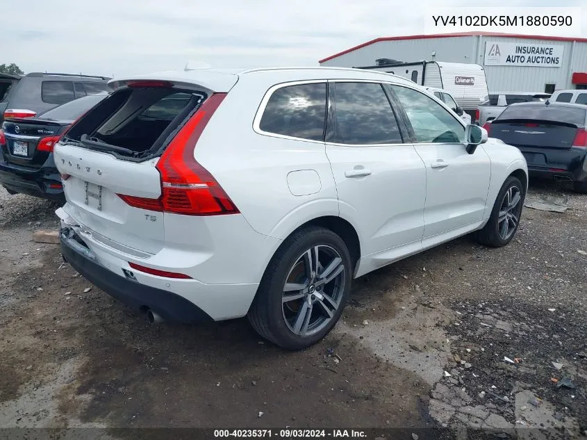 2021 Volvo Xc60 T5 Momentum VIN: YV4102DK5M1880590 Lot: 40235371