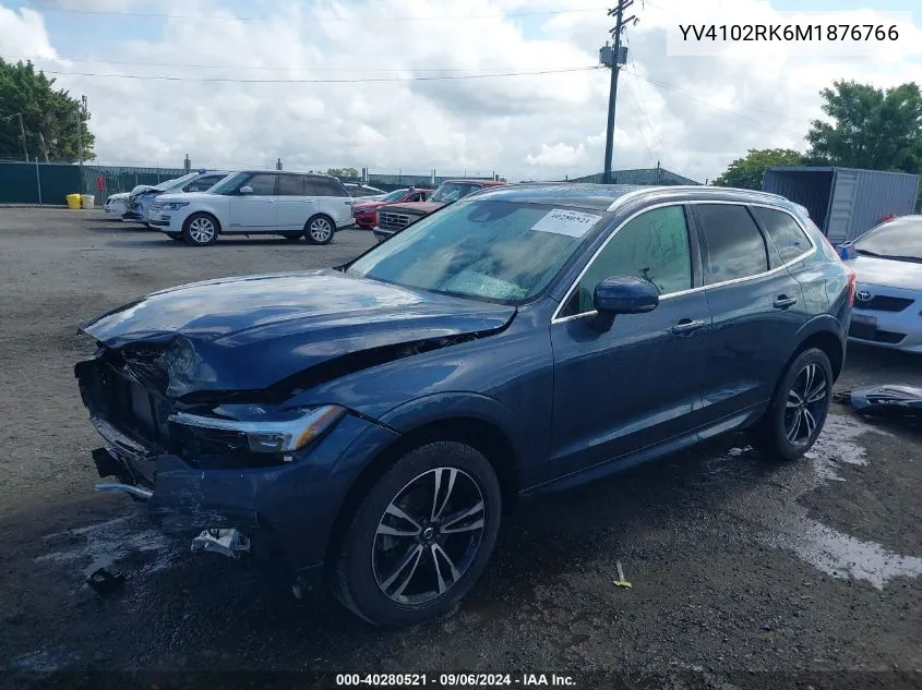 2021 Volvo Xc60 T5 Momentum VIN: YV4102RK6M1876766 Lot: 40280521