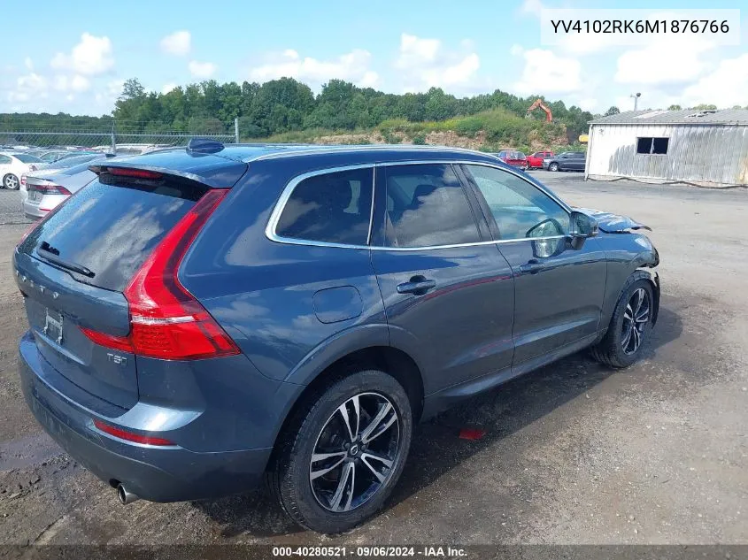 2021 Volvo Xc60 T5 Momentum VIN: YV4102RK6M1876766 Lot: 40280521