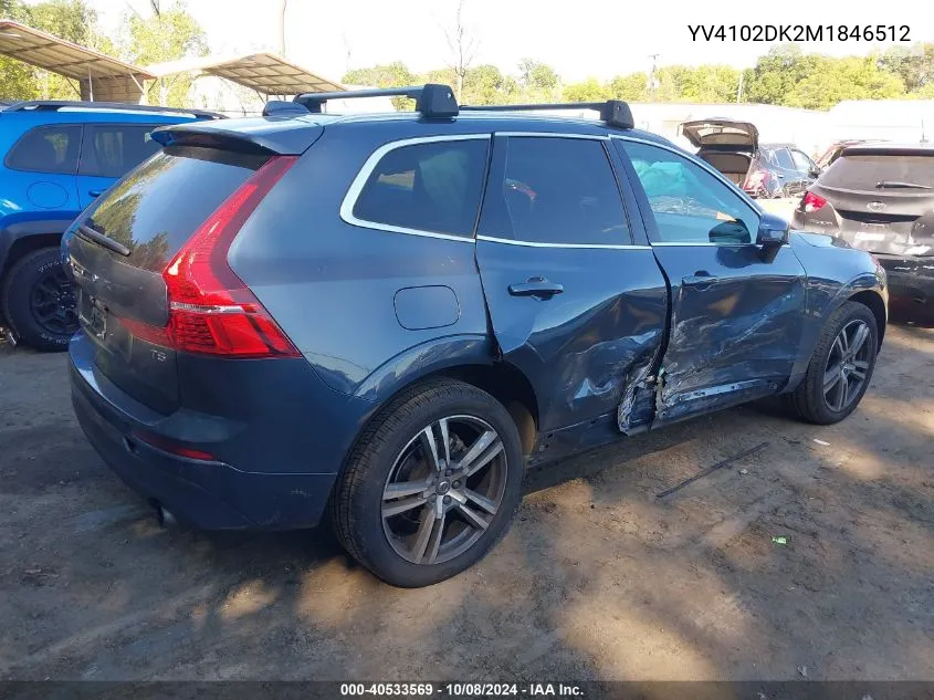 2021 Volvo Xc60 T5 Momentum VIN: YV4102DK2M1846512 Lot: 40533569