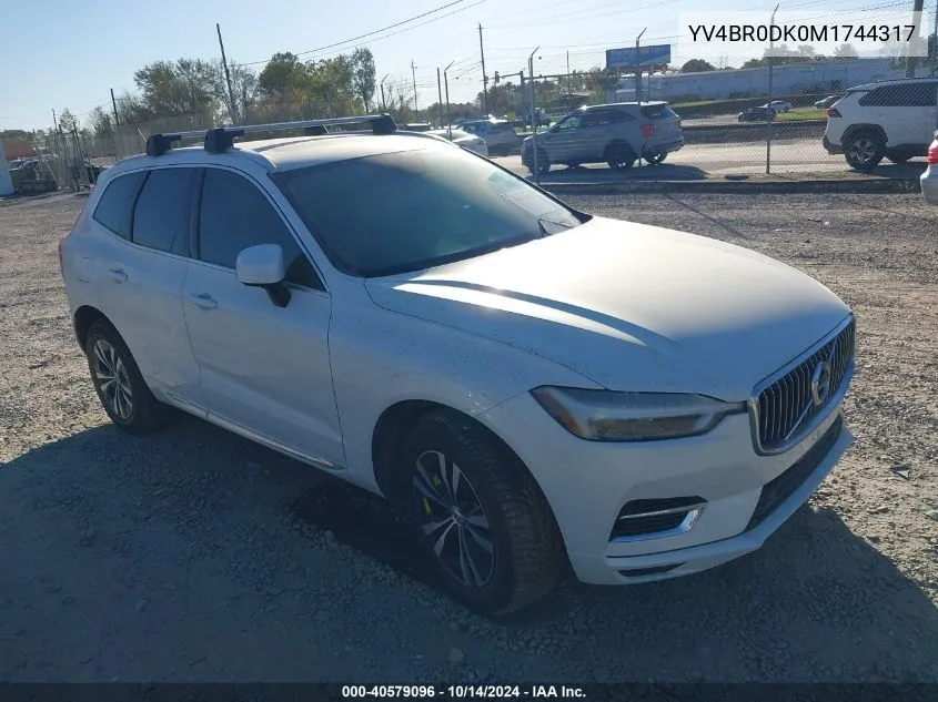 2021 Volvo Xc60 Recharge Plug-In Hybrid T8 Inscription Expression VIN: YV4BR0DK0M1744317 Lot: 40579096