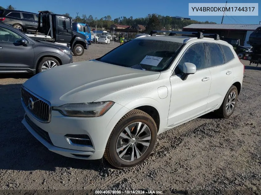 2021 Volvo Xc60 Recharge Plug-In Hybrid T8 Inscription Expression VIN: YV4BR0DK0M1744317 Lot: 40579096