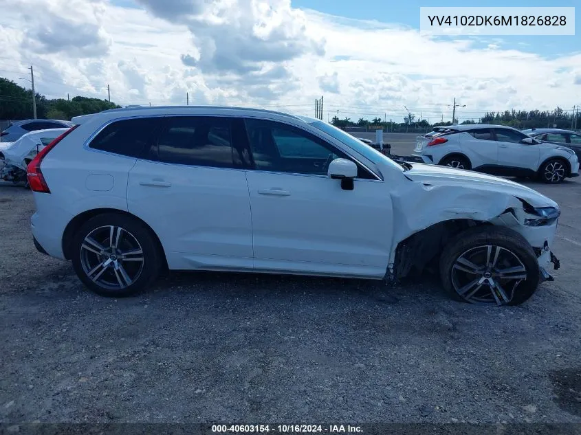 2021 Volvo Xc60 T5 Momentum VIN: YV4102DK6M1826828 Lot: 40603154