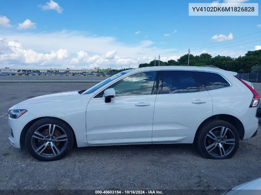 2021 Volvo Xc60 T5 Momentum VIN: YV4102DK6M1826828 Lot: 40603154