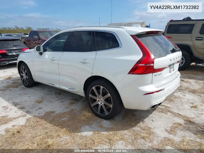 2021 Volvo Xc60 T6 Inscription VIN: YV4A22RLXM1732382 Lot: 40646560