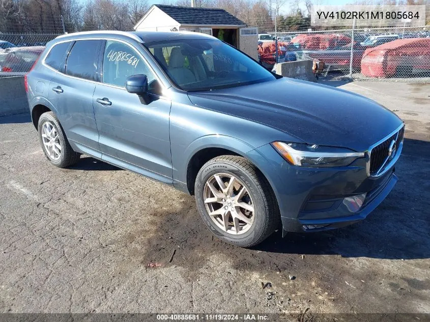 2021 Volvo Xc60 T5 Momentum VIN: YV4102RK1M1805684 Lot: 40885681