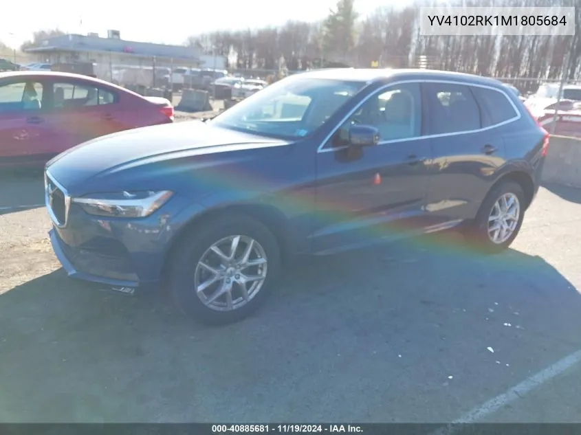 2021 Volvo Xc60 T5 Momentum VIN: YV4102RK1M1805684 Lot: 40885681