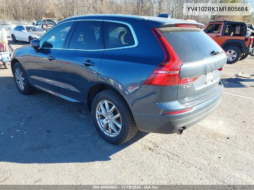 2021 Volvo Xc60 T5 Momentum VIN: YV4102RK1M1805684 Lot: 40885681