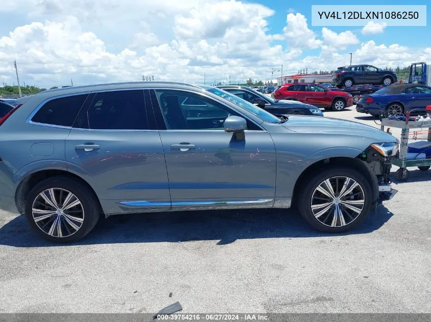 2022 Volvo Xc60 B5 Inscription VIN: YV4L12DLXN1086250 Lot: 39754216