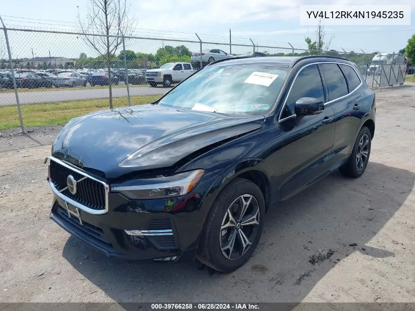 2022 Volvo Xc60 B5 Momentum VIN: YV4L12RK4N1945235 Lot: 39766258