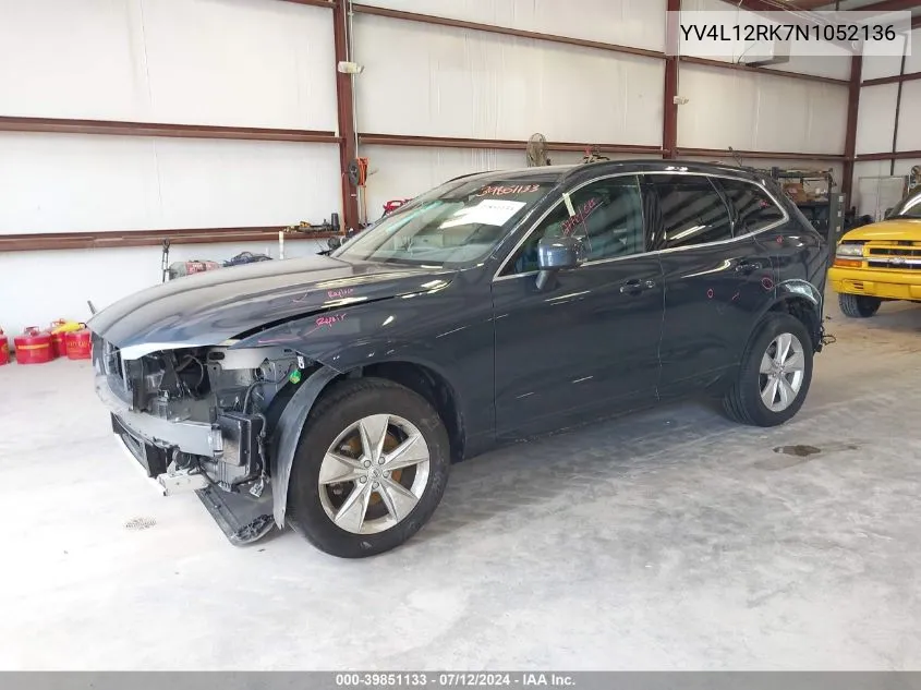 YV4L12RK7N1052136 2022 Volvo Xc60 B5 Momentum