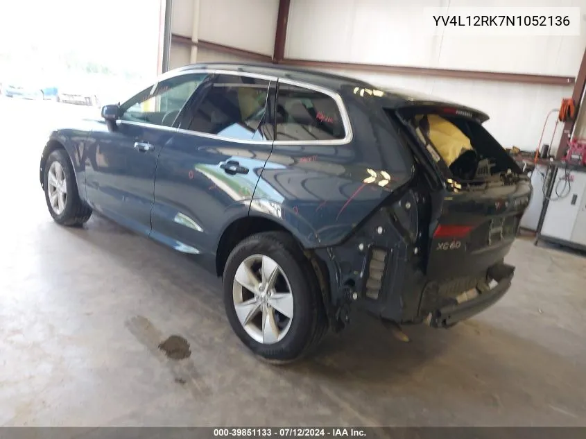 YV4L12RK7N1052136 2022 Volvo Xc60 B5 Momentum