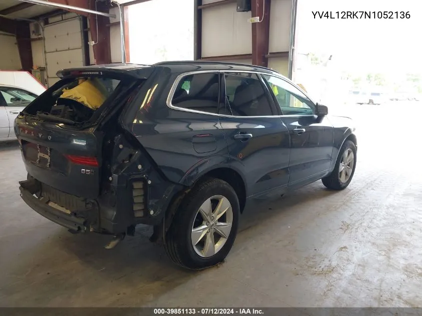 YV4L12RK7N1052136 2022 Volvo Xc60 B5 Momentum