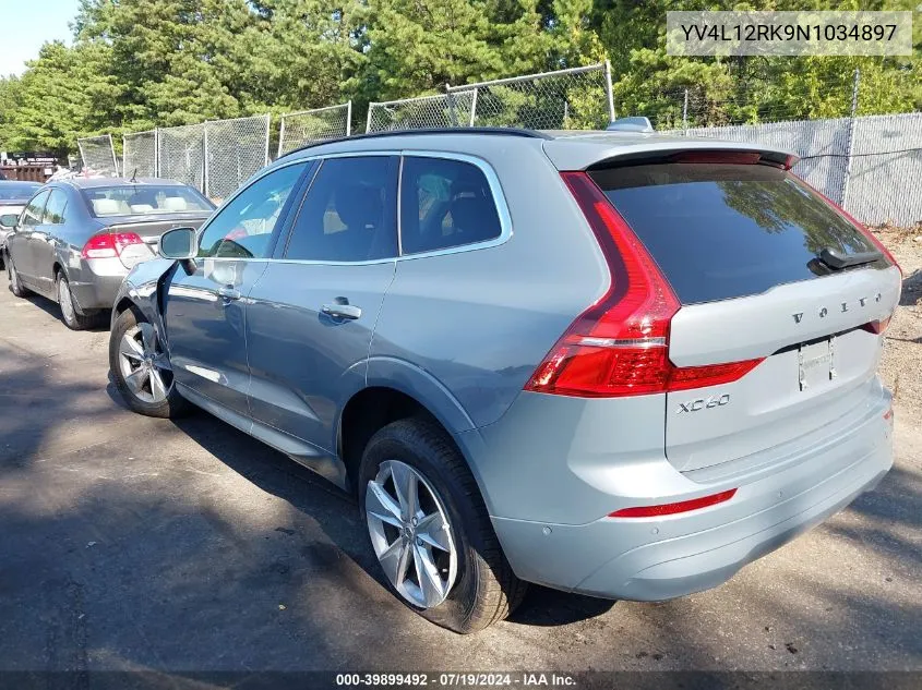 YV4L12RK9N1034897 2022 Volvo Xc60 B5 Momentum