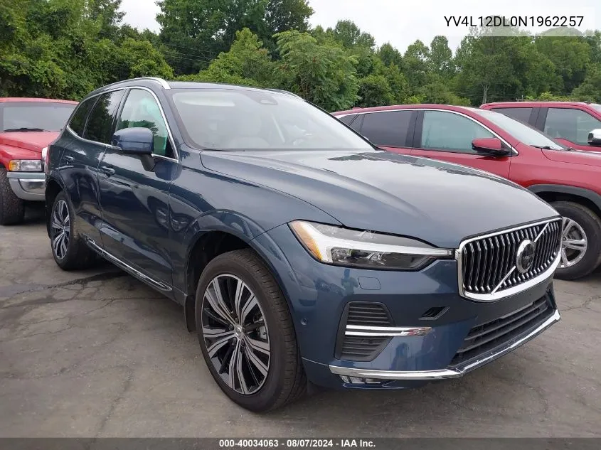 2022 Volvo Xc60 B5 Inscription VIN: YV4L12DL0N1962257 Lot: 40034063