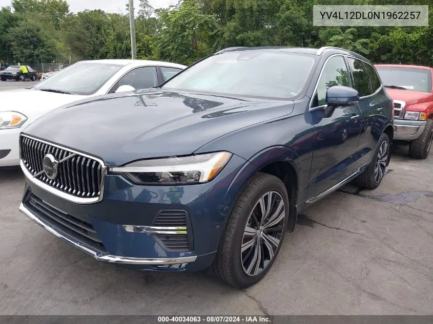 2022 Volvo Xc60 B5 Inscription VIN: YV4L12DL0N1962257 Lot: 40034063