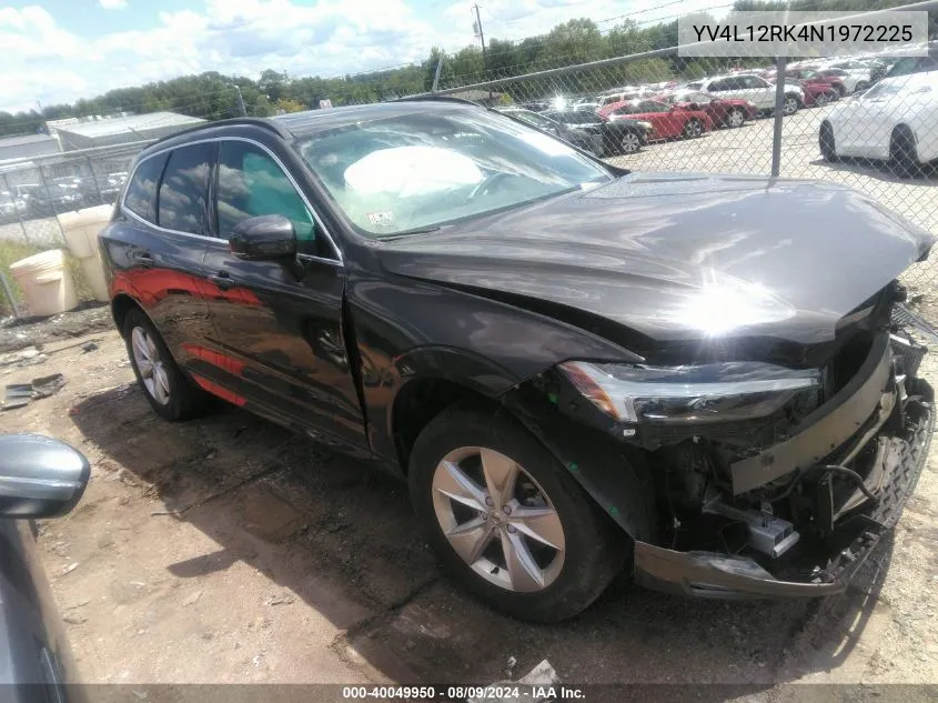 2022 Volvo Xc60 B5 Momentum VIN: YV4L12RK4N1972225 Lot: 40049950