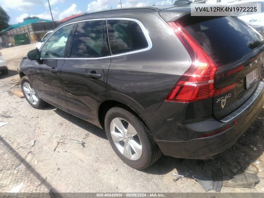 2022 Volvo Xc60 B5 Momentum VIN: YV4L12RK4N1972225 Lot: 40049950