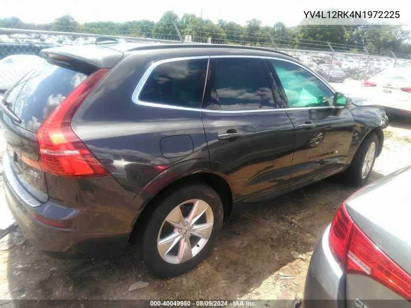 2022 Volvo Xc60 B5 Momentum VIN: YV4L12RK4N1972225 Lot: 40049950