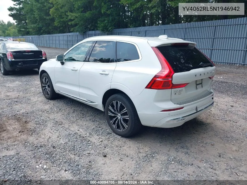 YV4062RL5N1946942 2022 Volvo Xc60 B6 Inscription