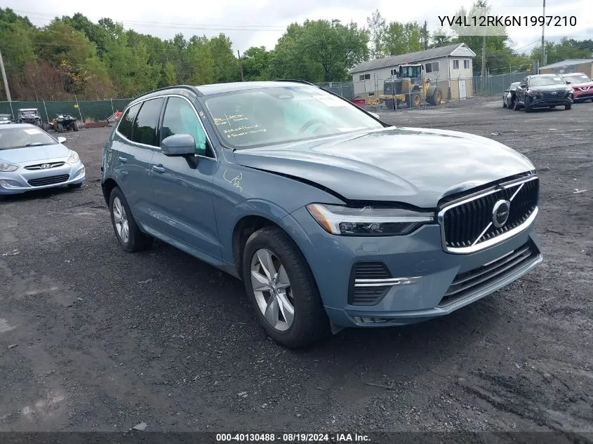 2022 Volvo Xc60 B5 Momentum VIN: YV4L12RK6N1997210 Lot: 40130488