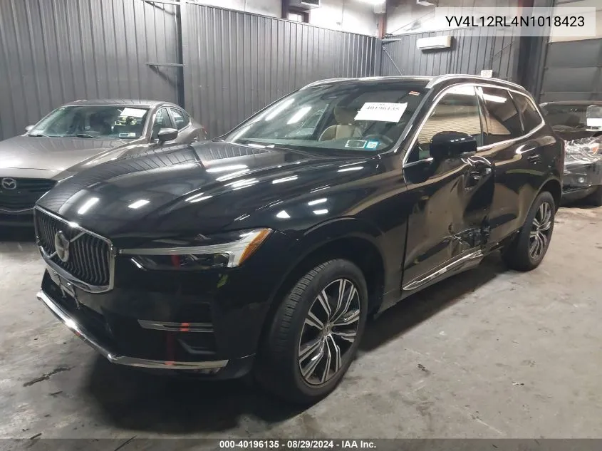 2022 Volvo Xc60 B5 Inscription VIN: YV4L12RL4N1018423 Lot: 40196135