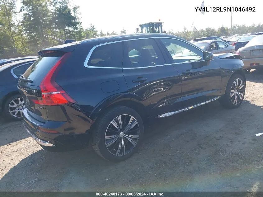 2022 Volvo Xc60 B5 Inscription VIN: YV4L12RL9N1046492 Lot: 40240173