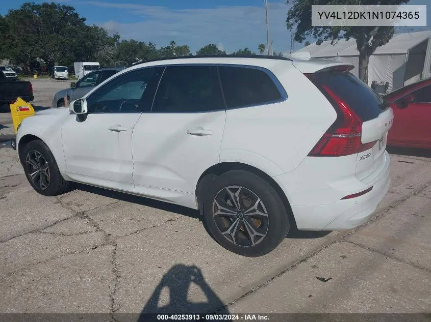 YV4L12DK1N1074365 2022 Volvo Xc60 B5 Momentum