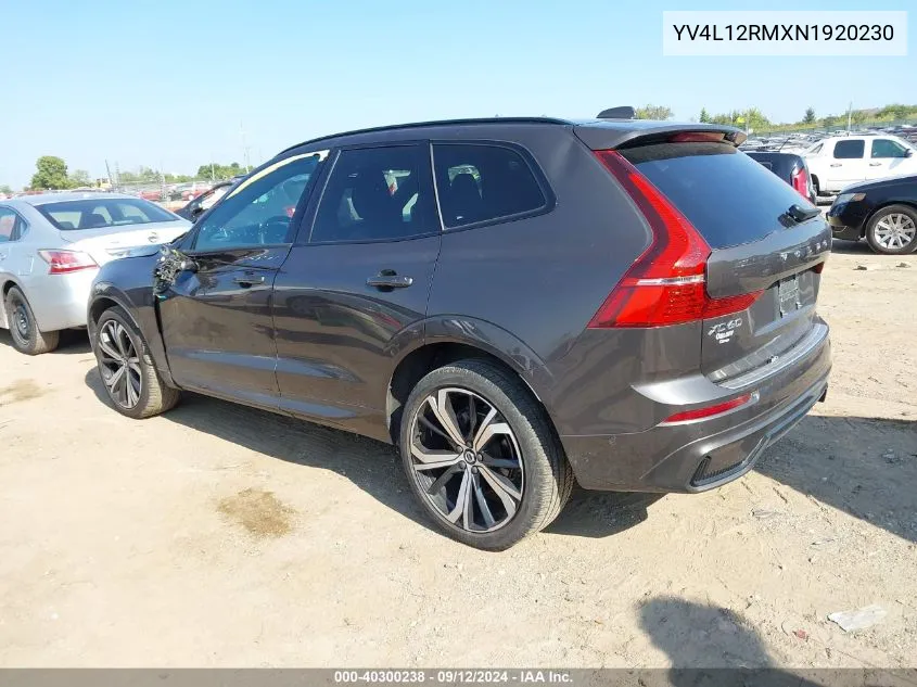 2022 Volvo Xc60 B5 R-Design VIN: YV4L12RMXN1920230 Lot: 40300238