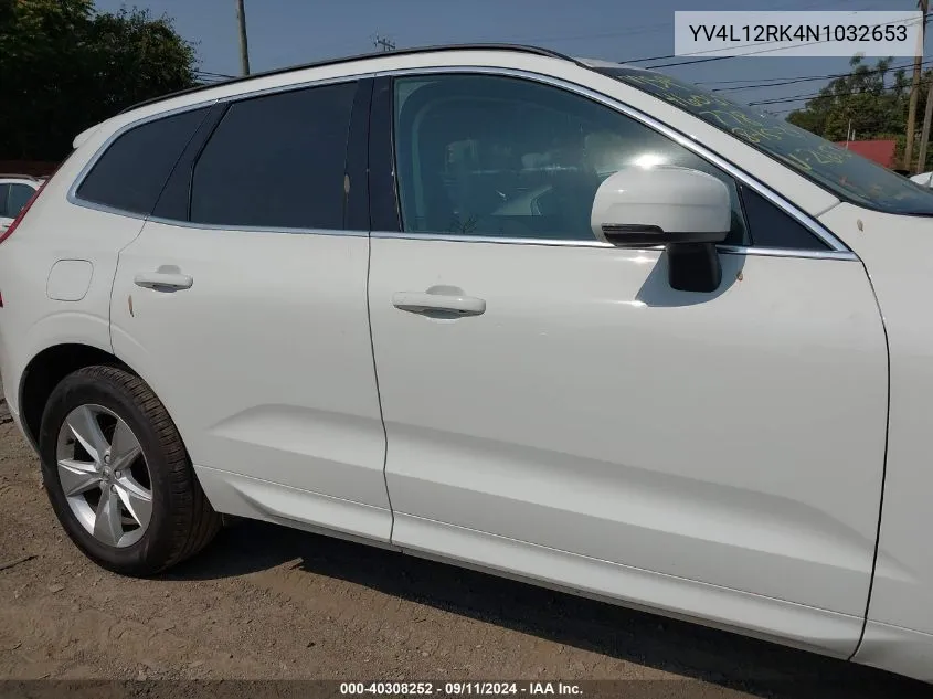 2022 Volvo Xc60 B5 Momentum VIN: YV4L12RK4N1032653 Lot: 40308252