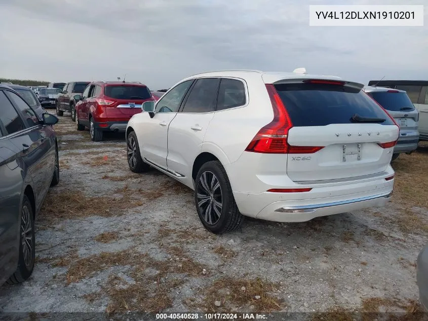 2022 Volvo Xc60 B5 Inscription VIN: YV4L12DLXN1910201 Lot: 40540528