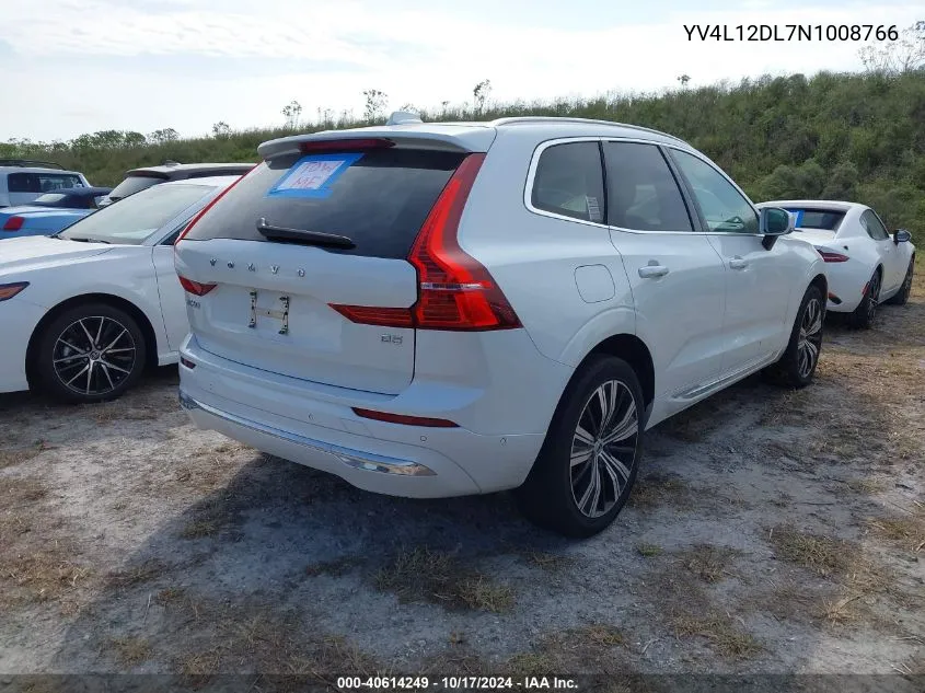 2022 Volvo Xc60 B5 Inscription VIN: YV4L12DL7N1008766 Lot: 40614249