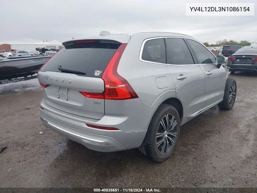 2022 Volvo Xc60 B5 Inscription VIN: YV4L12DL3N1086154 Lot: 40835651