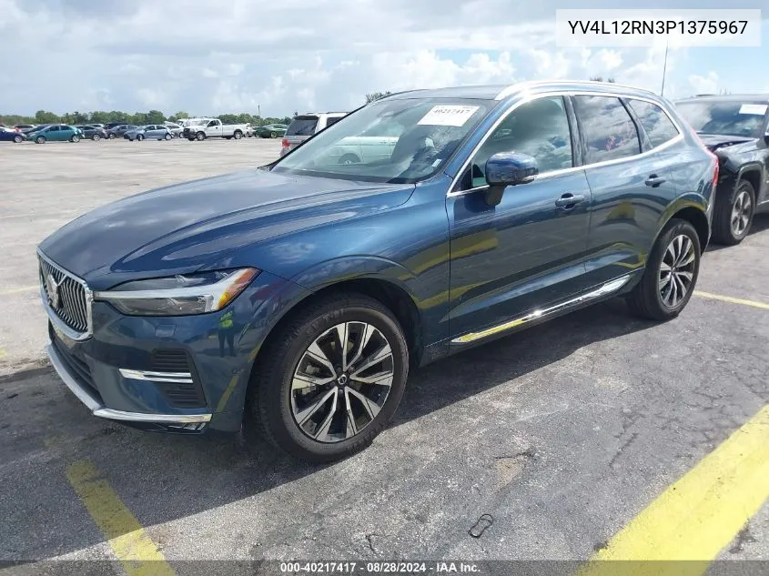 2023 Volvo Xc60 B5 Plus Bright Theme VIN: YV4L12RN3P1375967 Lot: 40217417