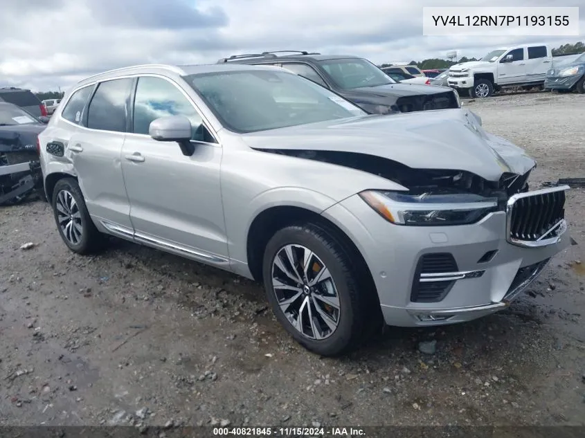 2023 Volvo Xc60 B5 Plus Bright Theme VIN: YV4L12RN7P1193155 Lot: 40821845