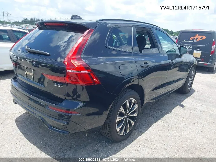 2024 Volvo Xc60 B5 Plus Dark Theme VIN: YV4L12RL4R1715791 Lot: 39932683