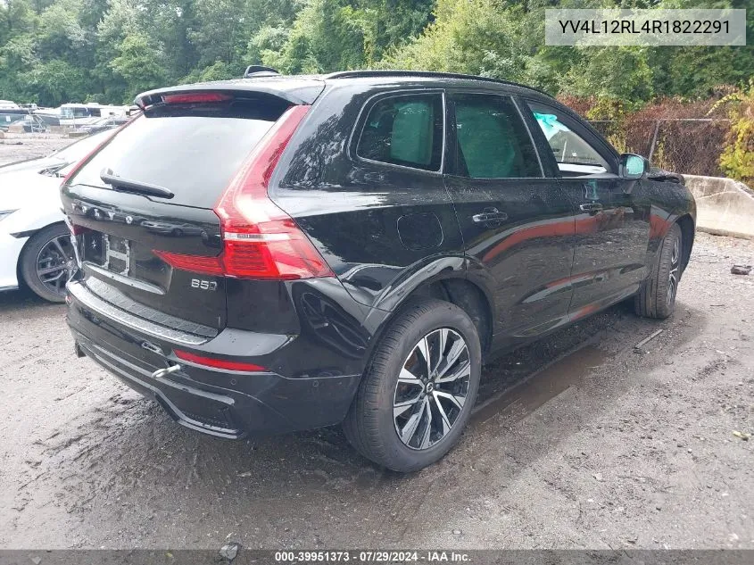 2024 Volvo Xc60 B5 Plus Dark Theme VIN: YV4L12RL4R1822291 Lot: 39951373